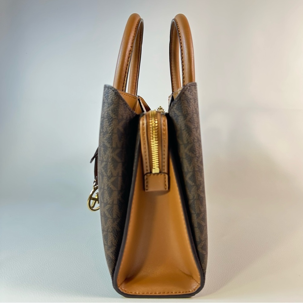 NWT Michael Kors Brown Small Ruthie Satchel & Jet Set Small Coin Purse - Picture 7 of 11